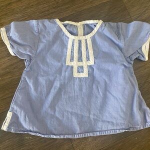 Kate Spade Kids Light Blue and White Top
